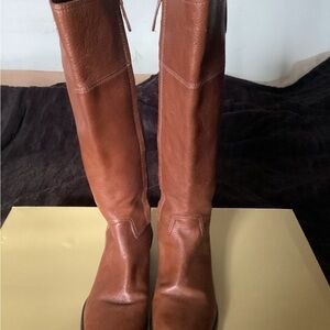 Tory Burch Tan Leather Over the Knee Boots